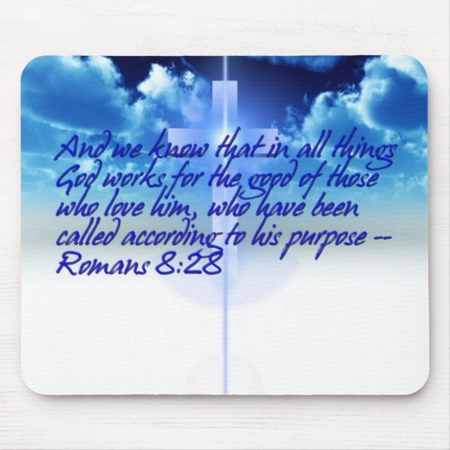 ROMANS 8:28 Mousepad (Front)