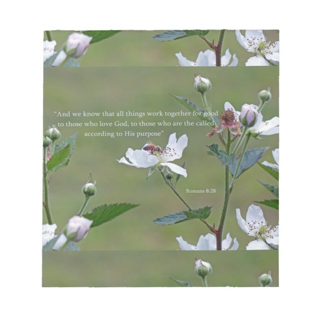 Romans 8:28 notepad (Front)