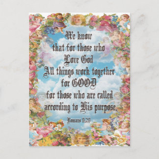Romans 8:28 postcard