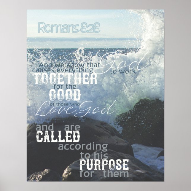 Romans 8:28 Poster (Front)