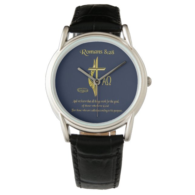 Romans 8:28 Scripture watches (Front)