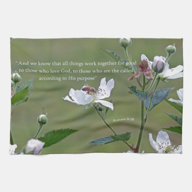 Romans 8:28 tea towel (Horizontal)