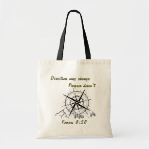 Romans 8:28 tote bag