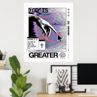 Romans 8:31 Cyberpunk Hand Of God Glitch Art