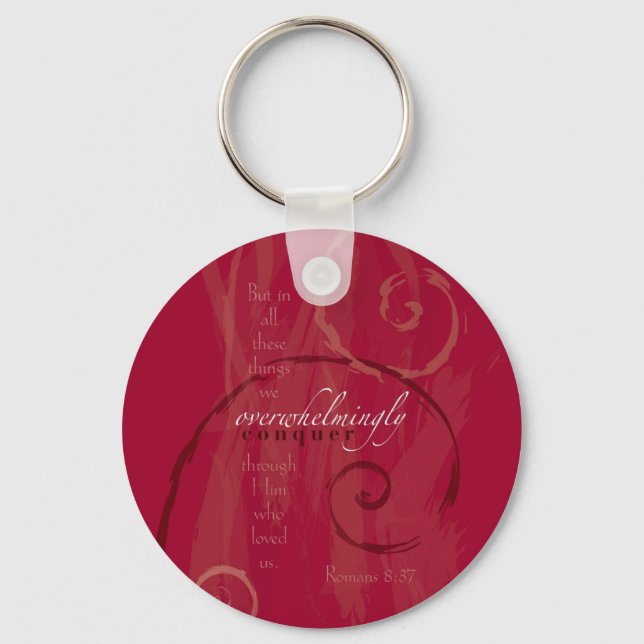Romans 8:37 key ring (Front)
