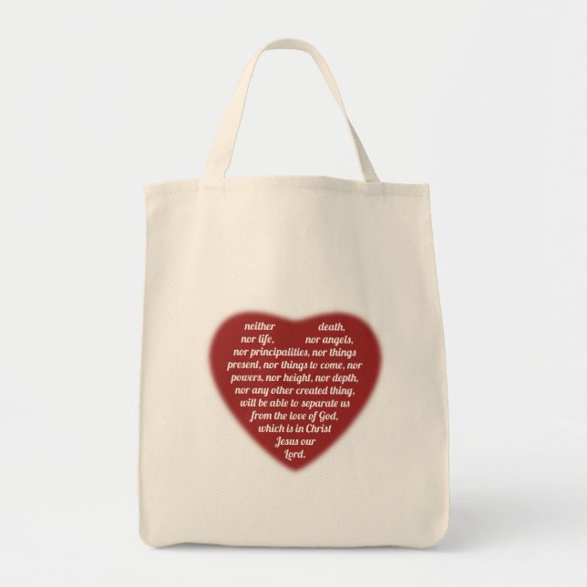 Romans 8:38,39 Tote Bag (Front)
