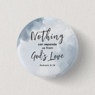 Romans 8:39 God's Love Bible Verse Christian 3 Cm Round Badge