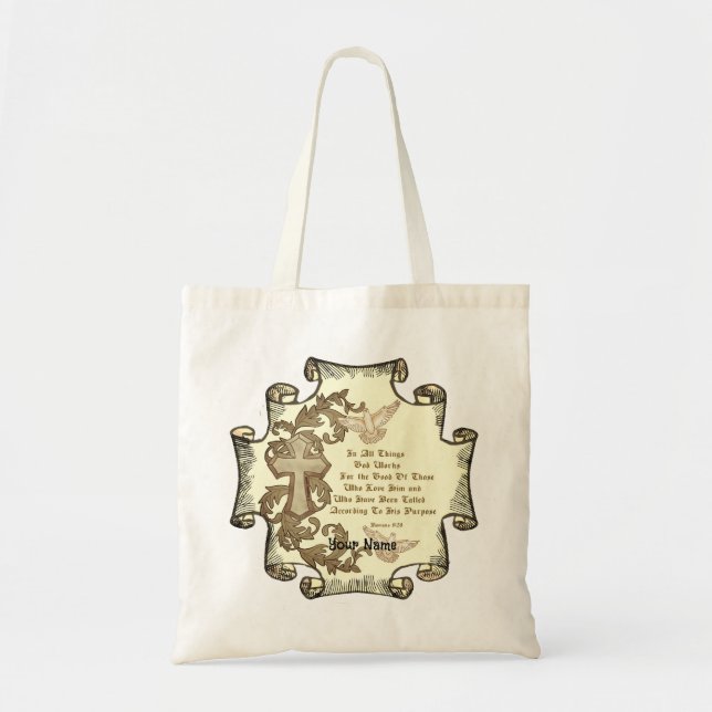Romans Eight 28 Tote Bag (Front)