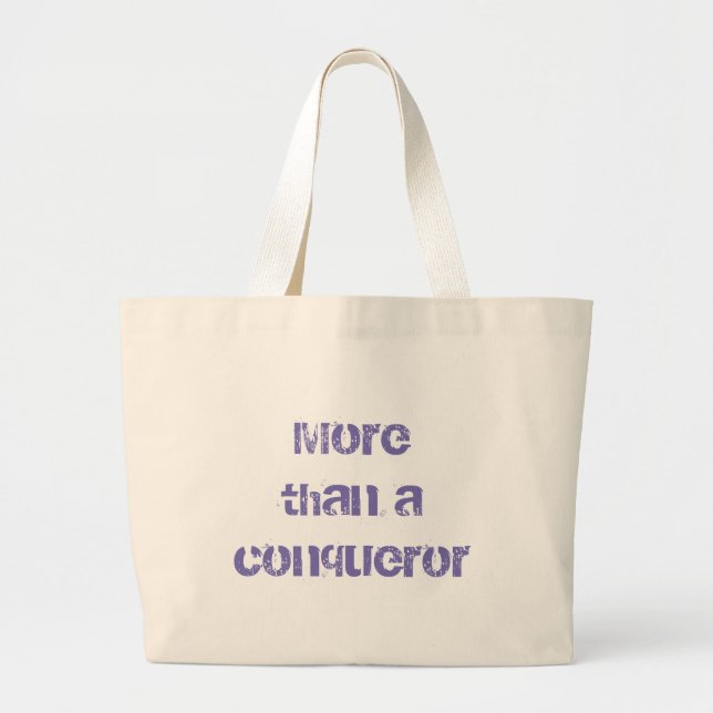 Romans More than Conquerors Trendy Large Tote Bag (Front)