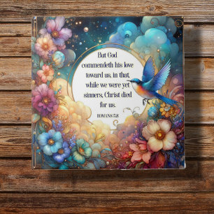 Romans Verse Scripture Art Nouveau Floral Easter Tile