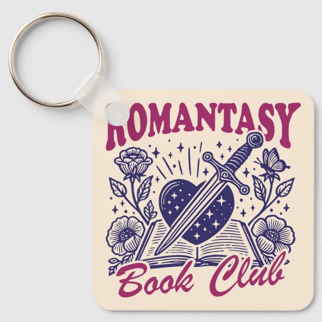 Romantasy book club key ring (Front)