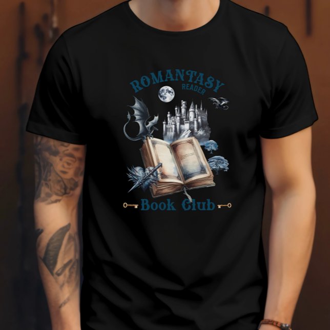 Romantasy Reader Dragon Book Club Castle T-Shirt (Creator Uploaded)