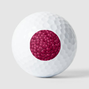 Romantic 3D Red Hearts Pattern-32322 Golf Balls