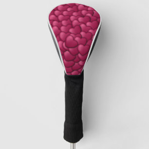 Romantic 3D Red Hearts Pattern-32322 Golf Head Cover
