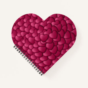 Romantic 3D Red Hearts Pattern-32322 Notebook