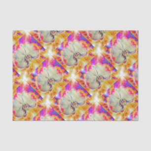 Romantic abstract orchid watercolor painting tissue paper