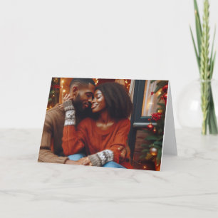 Romantic African-American Christmas Card
