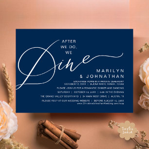 Romantic After We Do, We Dine, Wedding Dinner Invitation