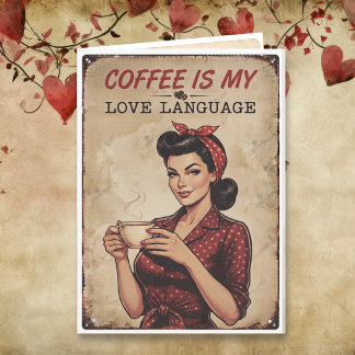 Romantic and Cute I love you | Coffee Humour Card