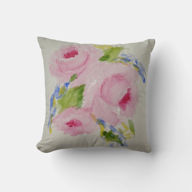 Romantic and Feminine Roses Pillow (Front)