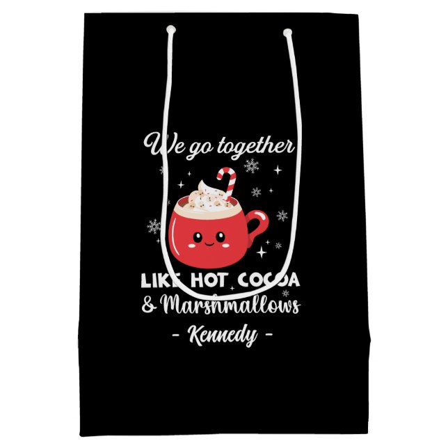 Romantic and Funny Christmas Medium Gift Bag (Back)