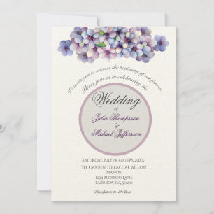 Romantic and Poetic Pastel Lilac Watercolor Invitation