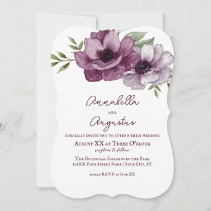 Romantic Anemones Invitation