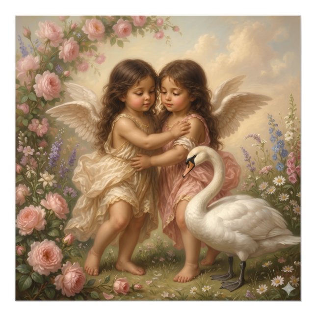romantic angel nursery decor || photo print (Front)