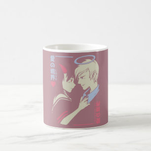 Romantic Anime Couple Manga Style Coffee Mug
