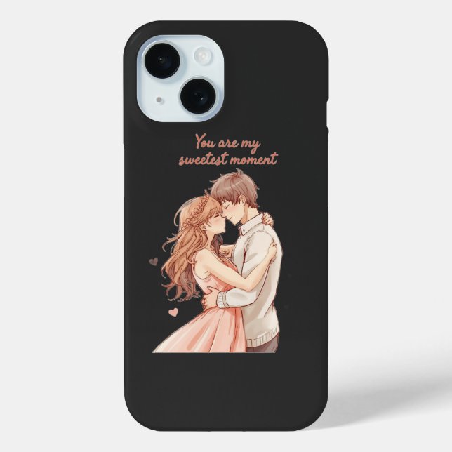 Romantic Anime Couple - Sweet Valentine Moment Case-Mate iPhone Case (Back)