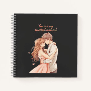 Romantic Anime Couple - Sweet Valentine Moment Notebook