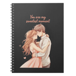 Romantic Anime Couple - Sweet Valentine Moment Notebook