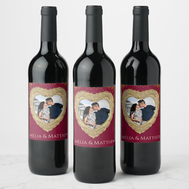 Romantic Anniversary, Engagement, Wedding, Love Wine Label (Bottles)