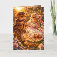 Romantic Anniversary Love Mouse Couple Greeting 