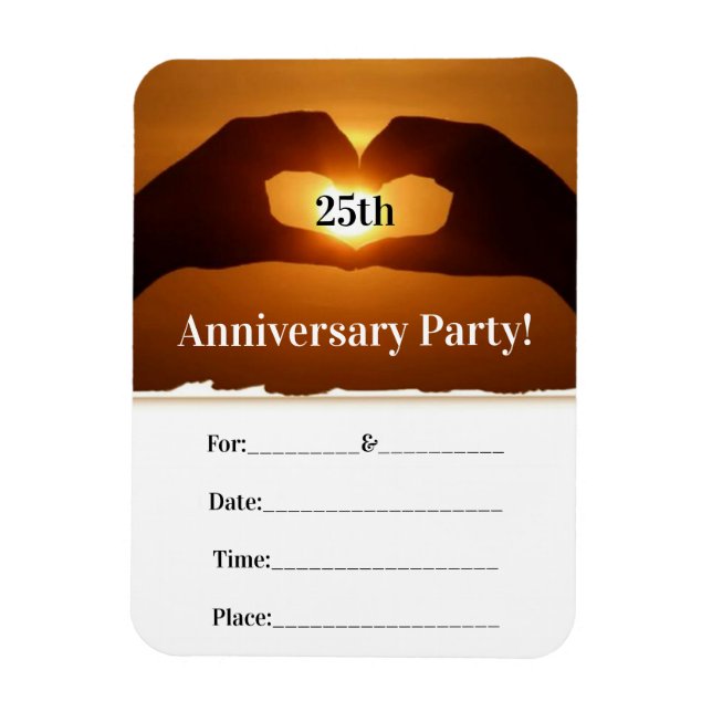 Romantic Anniversary Party Magnet (Vertical)