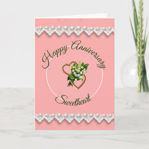 Romantic Anniversary Sweetheart Card