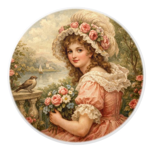 Romantic Antique Art for Drawer & Cabinet Knobs (Front)