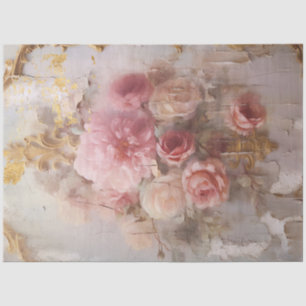 Romantic Antique Pink and Gold Design Series 5 Tissue Paper