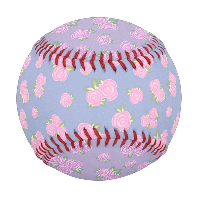Romantic Antique Rose Design Baseball (Front)
