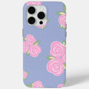 Romantic Antique Rose Design iPhone 15 Pro Max Case