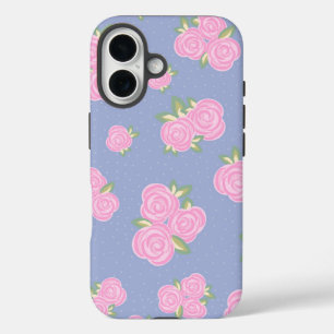 Romantic Antique Rose Design iPhone 16 Case