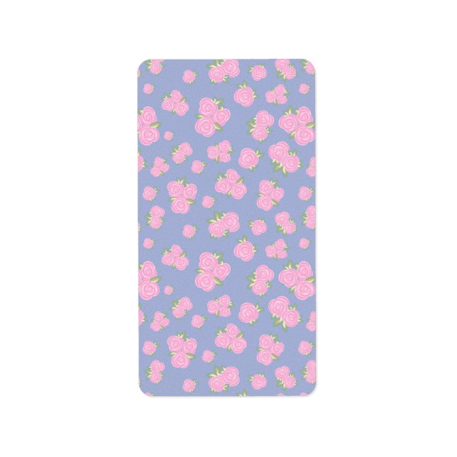 Romantic Antique Rose Design Label (Front)