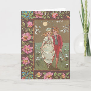 Romantic Antique Saint Valentine's Day Card, 1876 Card