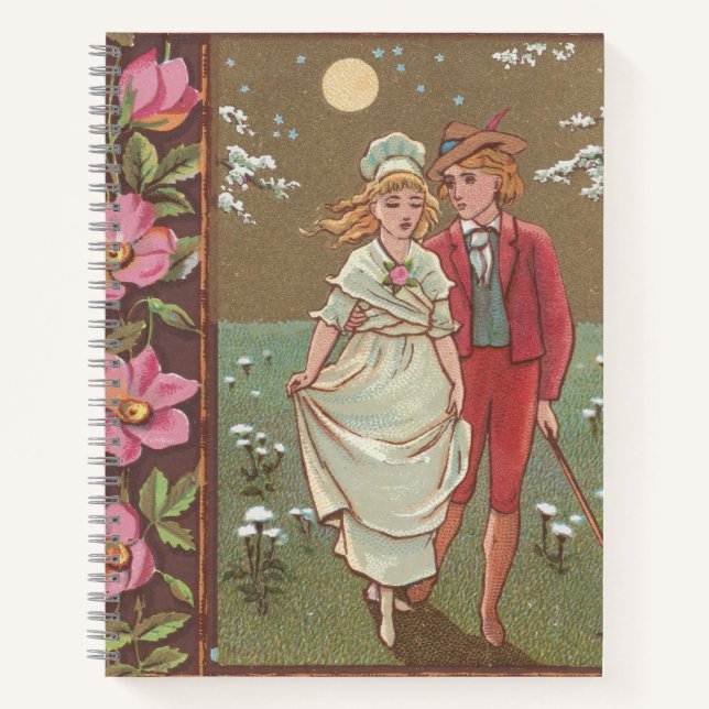 Romantic Antique Saint Valentine's Day Card, 1876 Notebook (Front)