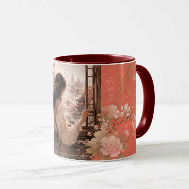 Romantic Arabian Floral Decor Motif. Mug (Front Right)