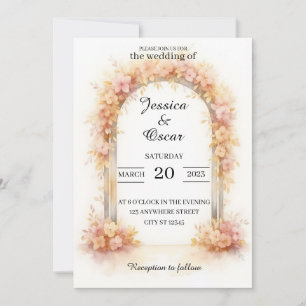 Romantic Arch Wedding Invitation