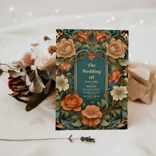 Romantic Art Nouveau Wedding Invitation