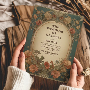 Romantic Art Nouveau Wedding Invitation