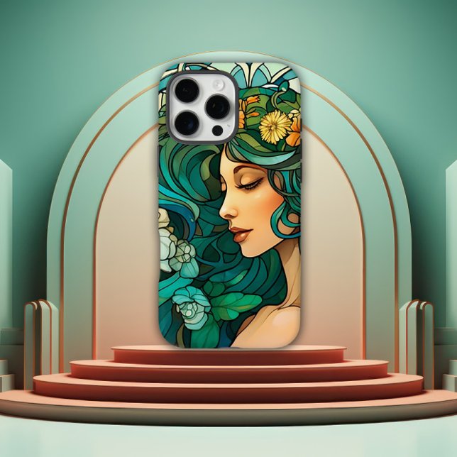 Romantic Art Nouveau Woman Case-Mate iPhone Case (Creator Uploaded)