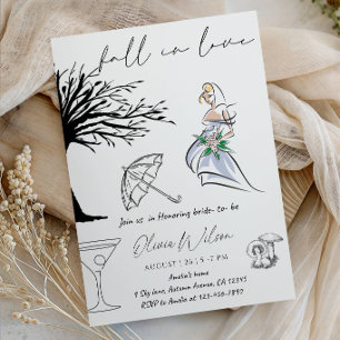 Romantic Autumn Bride Shower Party Invitation